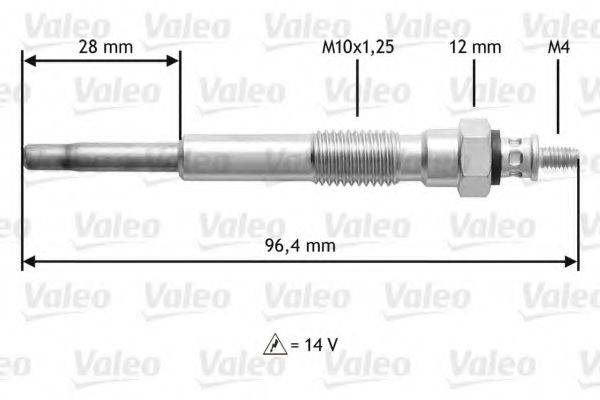 VALEO 345193 Свічка розжарювання