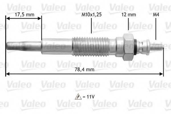 VALEO 345214 Свічка розжарювання