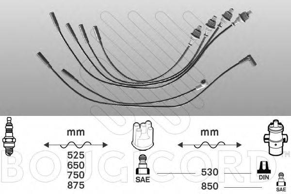 BOUGICORD 4304 Комплект дротів запалювання