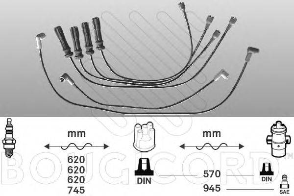 BOUGICORD 6435 Комплект дротів запалювання