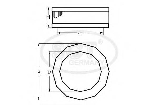 SCT GERMANY SB3006 Повітряний фільтр