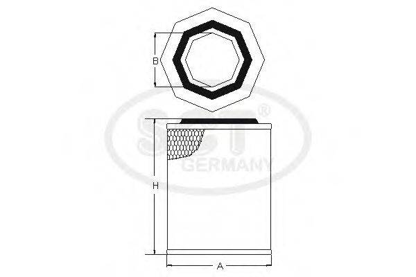 SCT GERMANY SB640 Повітряний фільтр