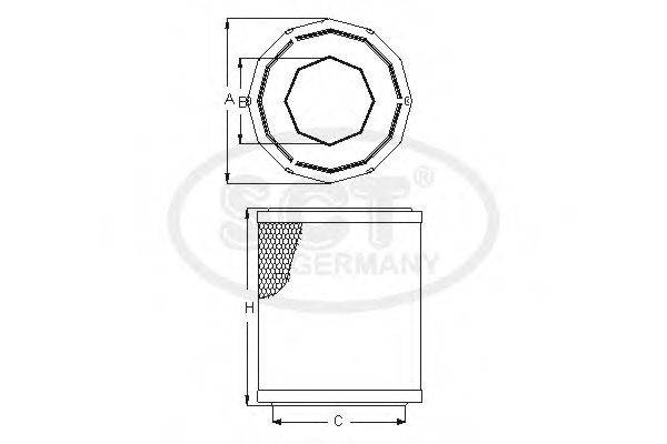 SCT GERMANY SB913 Повітряний фільтр