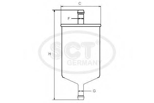 SCT GERMANY ST755 Паливний фільтр