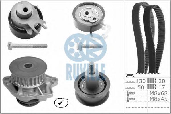 RUVILLE 55456721 Водяний насос + комплект зубчастого ременя