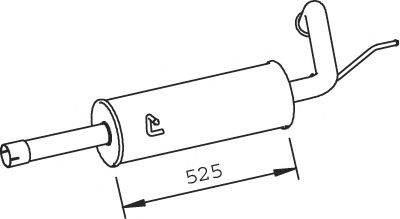 DINEX 32316 Глушник вихлопних газів кінцевий