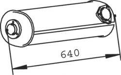 DINEX 74332 Середній глушник вихлопних газів