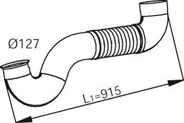 DINEX 53130 Труба вихлопного газу