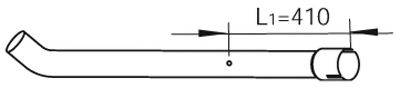 DINEX 81649 Труба вихлопного газу