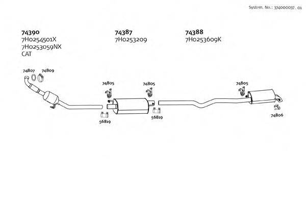 DINEX 37400003701 Система випуску ОГ