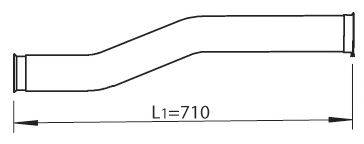 DINEX 80233 Труба вихлопного газу