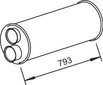 DINEX 80416 Середній/кінцевий глушник ОГ
