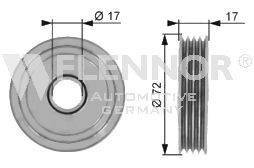 FLENNOR FU26992 Натяжний ролик, полікліновий ремінь