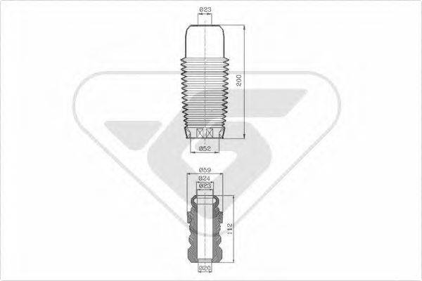 HUTCHINSON KP022 Пилозахисний комплект, амортизатор