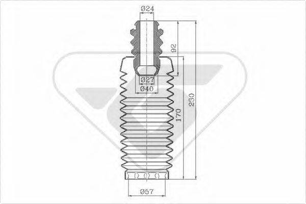 HUTCHINSON KP024 Пилозахисний комплект, амортизатор