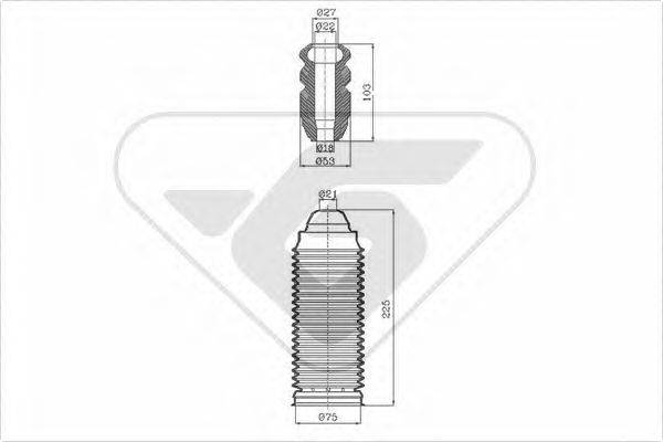 HUTCHINSON KP042 Пилозахисний комплект, амортизатор