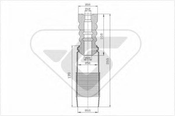 HUTCHINSON KP069 Пилозахисний комплект, амортизатор