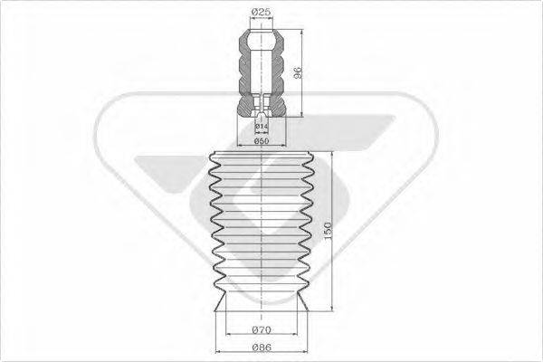 HUTCHINSON KP071 Пилозахисний комплект, амортизатор