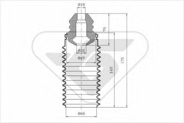 HUTCHINSON KP104 Пилозахисний комплект, амортизатор