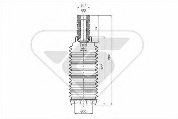 HUTCHINSON KP111 Пилозахисний комплект, амортизатор