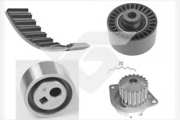 HUTCHINSON KH187WP17 Водяний насос + комплект зубчастого ременя