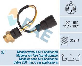 FAE 38080 Термивимикач, вентилятор радіатора