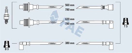 FAE 83310 Комплект дротів запалювання