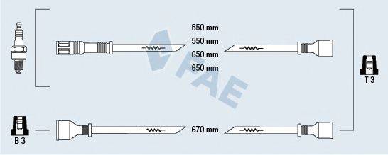 FAE 83500 Комплект дротів запалювання