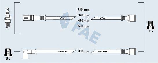 FAE 83660 Комплект дротів запалювання