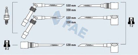 FAE 85087 Комплект дротів запалювання