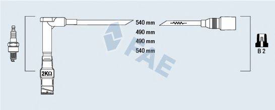 FAE 85490 Комплект дротів запалювання