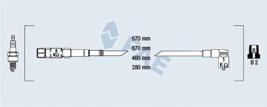 FAE 85879 Комплект дротів запалювання