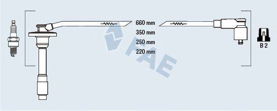 FAE 83586 Комплект дротів запалювання