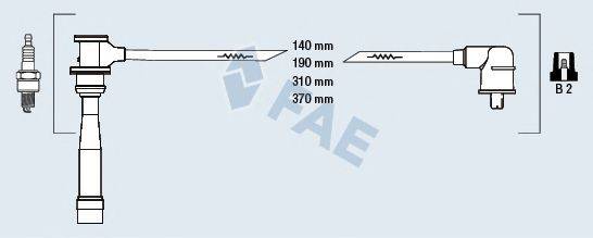 FAE 85116 Комплект дротів запалювання