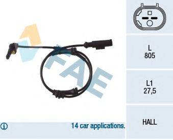 FAE 78048 Датчик, частота обертання колеса