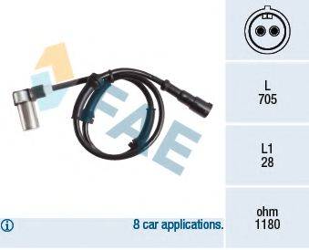 FAE 78128 Датчик, частота обертання колеса