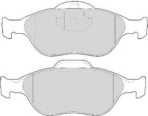 NECTO FD6909A Комплект гальмівних колодок, дискове гальмо