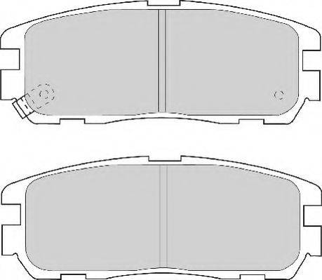 NECTO FD6828N Комплект гальмівних колодок, дискове гальмо