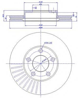 CAR 1421119 гальмівний диск