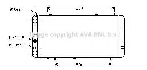 AVA QUALITY COOLING AI2005 Радіатор, охолодження двигуна