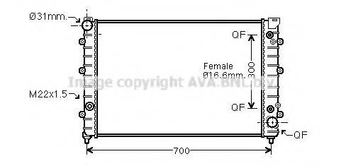 AVA QUALITY COOLING AI2127 Радіатор, охолодження двигуна