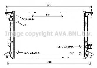 AVA QUALITY COOLING AI2365 Радіатор, охолодження двигуна