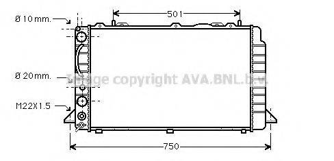 AVA QUALITY COOLING AIA2089 Радіатор, охолодження двигуна