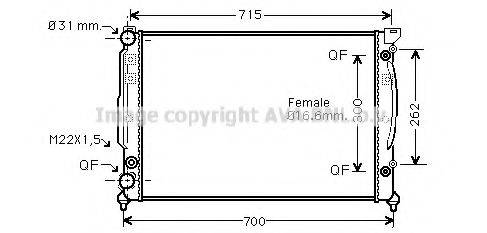 AVA QUALITY COOLING AIA2109 Радіатор, охолодження двигуна