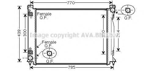 AVA QUALITY COOLING AIA2232 Радіатор, охолодження двигуна