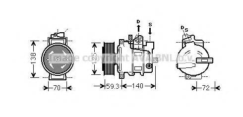 AVA QUALITY COOLING AIAK313 Компресор, кондиціонер