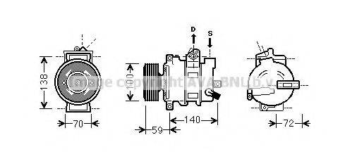 AVA QUALITY COOLING AIK314 Компресор, кондиціонер