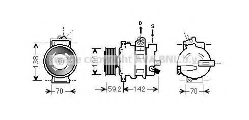 AVA QUALITY COOLING AIK337 Компресор, кондиціонер