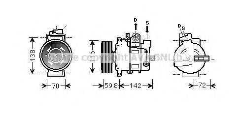 AVA QUALITY COOLING AIK343 Компресор, кондиціонер