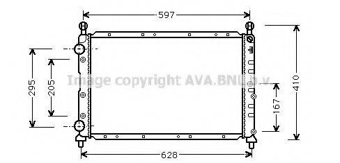 AVA QUALITY COOLING AL2068 Радіатор, охолодження двигуна